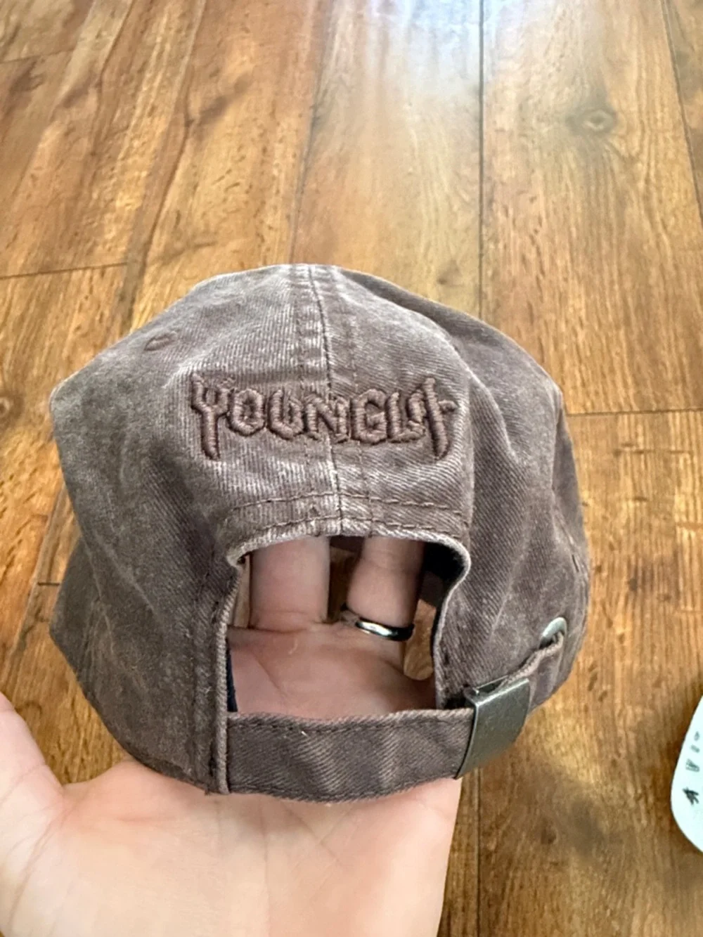 Youngla Distressed Dad Hat - Picture 3 of 4